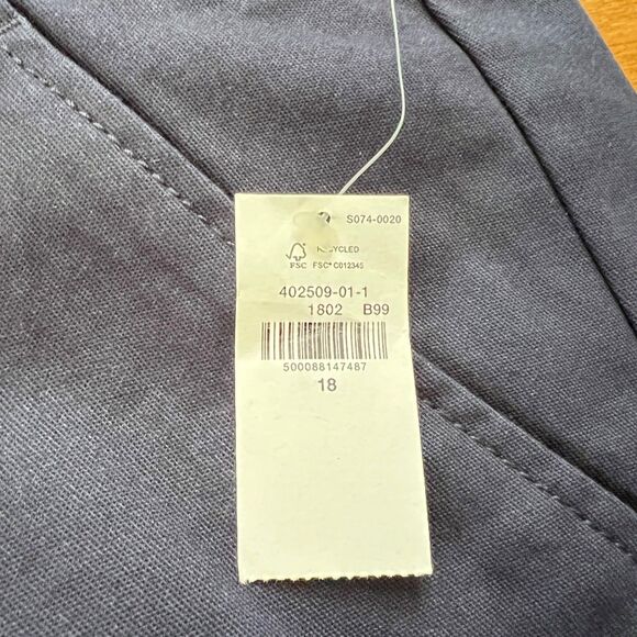 NWT Old Navy Pants Women's Size 18 Navy Ink Blue High-Waisted Wow Skinny Uniform - Picture 4 of 13